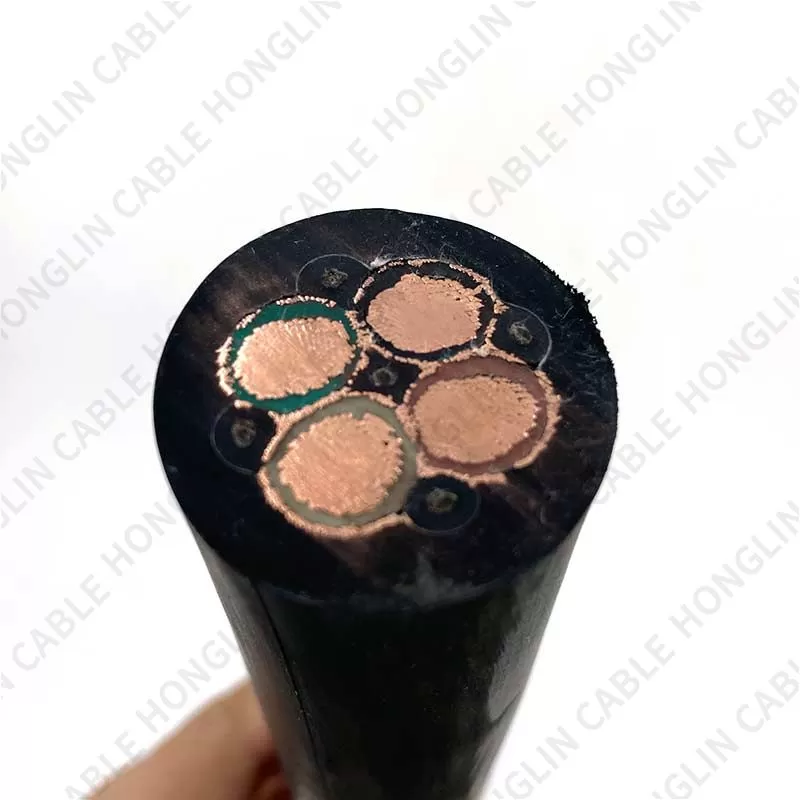 Four cores 4*25 mm cable tinned copper conductor and Rubber Insulated Flexible Cable with Shield