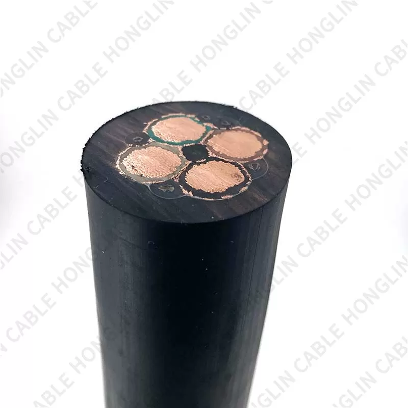 Four cores 4*38 mm cable tinned copper conductor and Rubber Insulated Flexible Cable with Shield