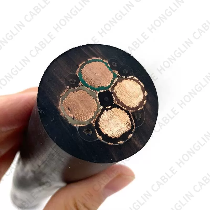 Four cores 4*38 mm cable tinned copper conductor and Rubber Insulated Flexible Cable with Shield