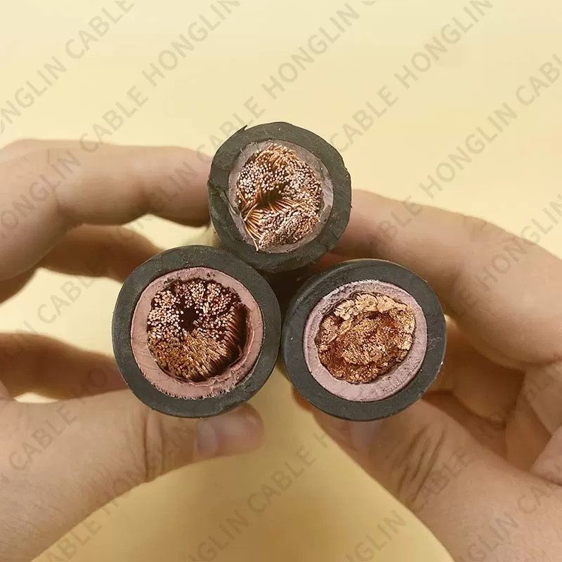 Hot Sale  Double insulation 25mm 35mm 50mm 70sqmm 95mm single core flexible copper  rubber welding cable wire