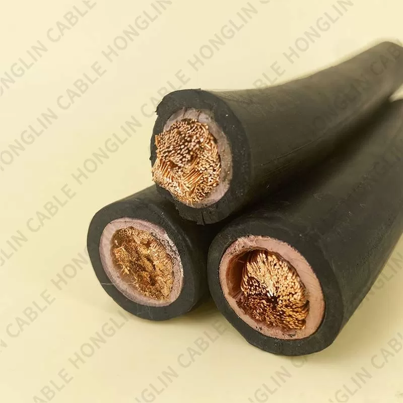 Hot Sale  Double insulation 25mm 35mm 50mm 70sqmm 95mm single core flexible copper  rubber welding cable wire