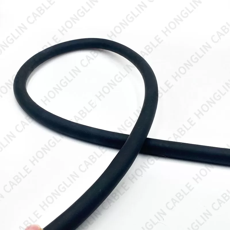 Five cores 3x1.8+2x1.5 mm cable copper conductor and Rubber Insulated Flexible Cable with steel core