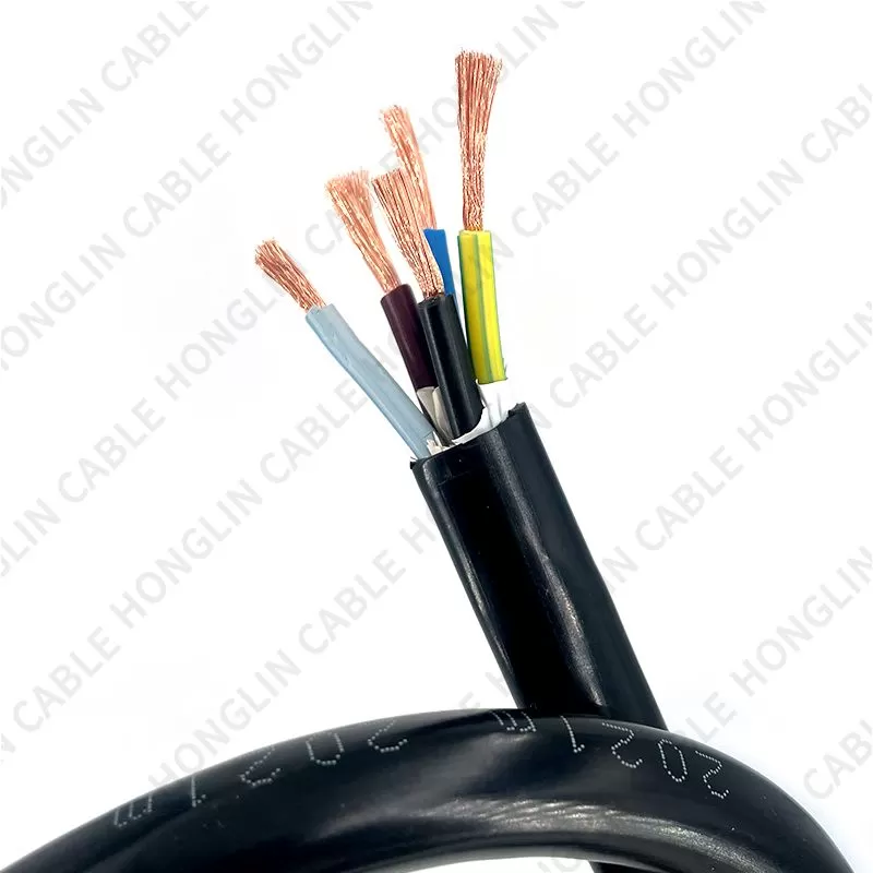 5cores 1.5mm2 H05VV-F NYMHY power flexible cable RVV unshielded electrical wires