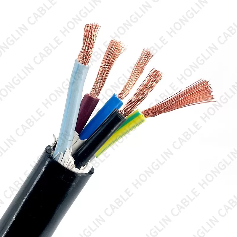 5cores 1.5mm2 H05VV-F NYMHY power flexible cable RVV unshielded electrical wires