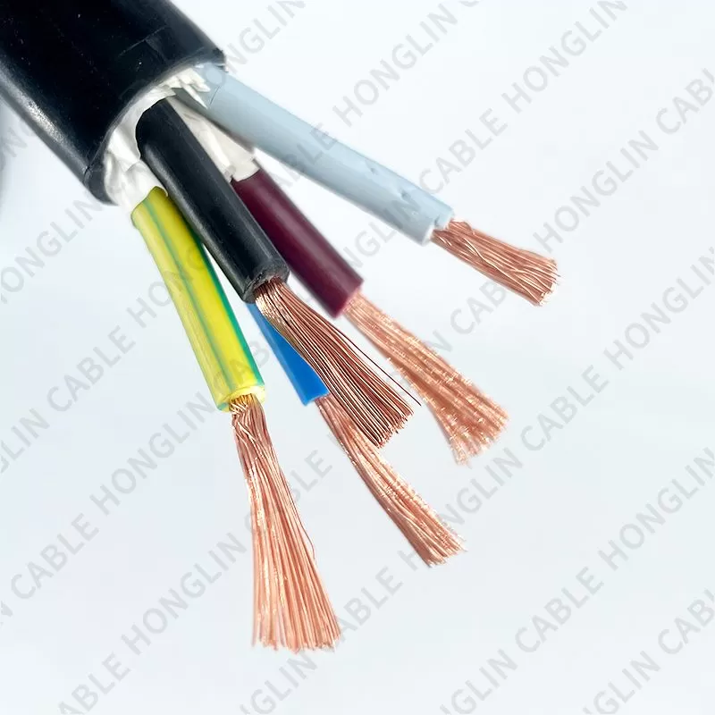 5cores 1.5mm2 H05VV-F NYMHY power flexible cable RVV unshielded electrical wires