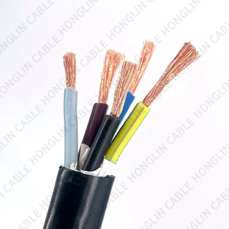 5cores 1.5mm2 H05VV-F NYMHY power flexible cable RVV unshielded electrical wires