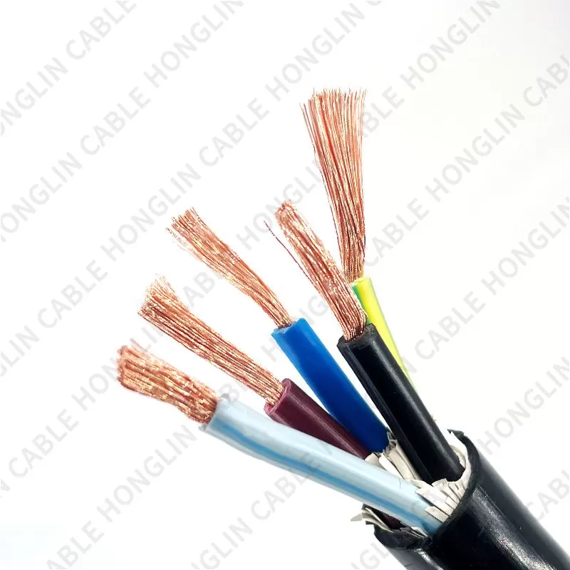 5cores 1.5mm2 H05VV-F NYMHY power flexible cable RVV unshielded electrical wires