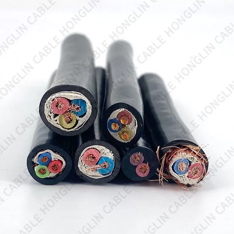 RVV 2/3/4/5/6/7/8/10/12/14/16/18 Cores Pins Copper Wires copper  Conductor Electric RVV/RVVP Cable Black sheathed