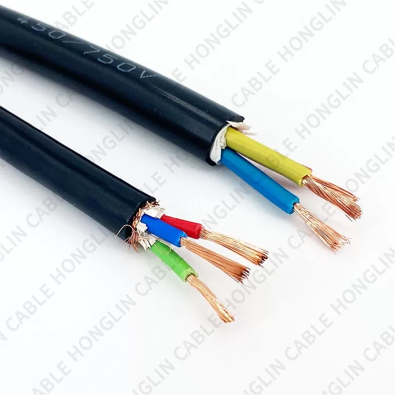 RVV 2/3/4/5/6/7/8/10/12/14/16/18 Cores Pins Copper Wires copper  Conductor Electric RVV/RVVP Cable Black sheathed