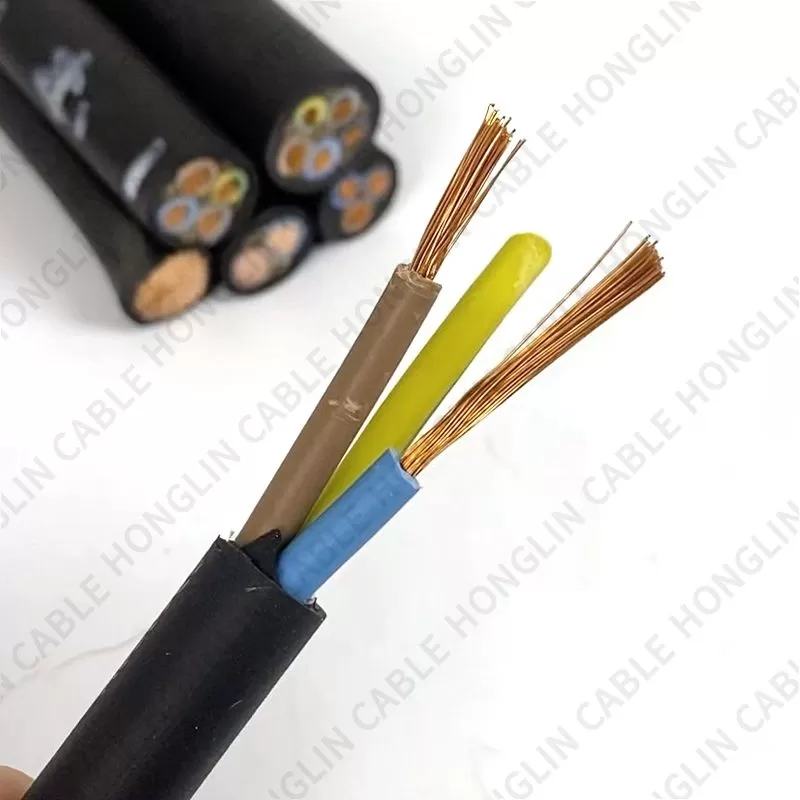 Factory direct sales 450/750V  multi-core copper conductor cable 2.5mm 6mm 35mm 50mm 95mm  rubber sheathed  flexible cable