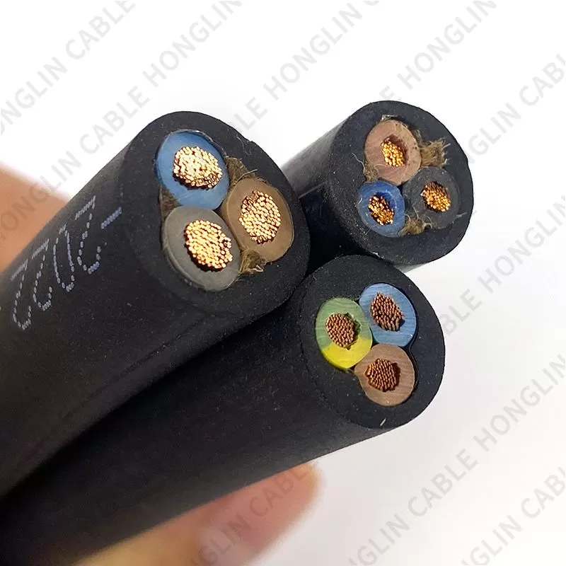 Rubber sheathed wire 1-5 multi-core copper conductor soft wire copper sheathed flexible cable shielding wire and cable