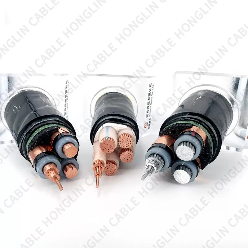 3 Core Xlpe Copper Aluminium Conductor Insulation Steel Wire Armoured Pvc Sheath High voltage Power Cable