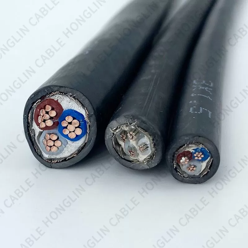 EPR shipboard cable marine power cable copper conductor black sheathed with shield  Low smoke no halogen and low toxicity