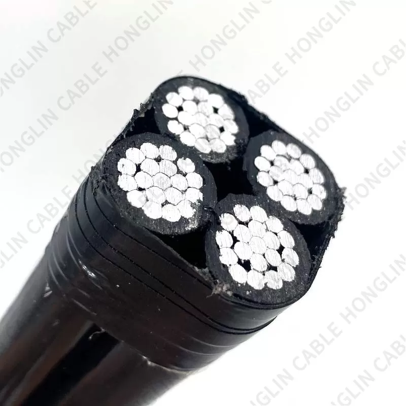 Low Voltage Aerial Bundled Cable 2 3 4 Core XLPE Insulated Overhead Line Duplex Service Drop Wire ABC Cable