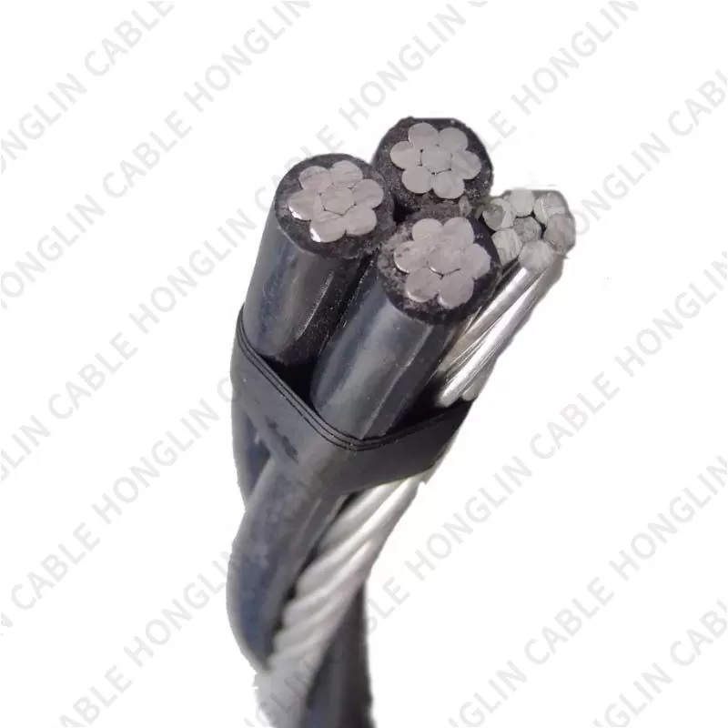 Low Voltage Aerial Bundled Cable 2 3 4 Core XLPE Insulated Overhead Line Duplex Service Drop Wire ABC Cable