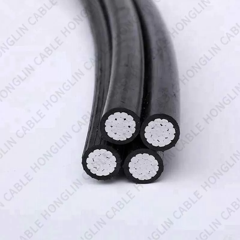 XLPE Insulated Aerial Bundle   4 core 16mm 35mm 70mm 95mm  overhead aluminum cable abc cable