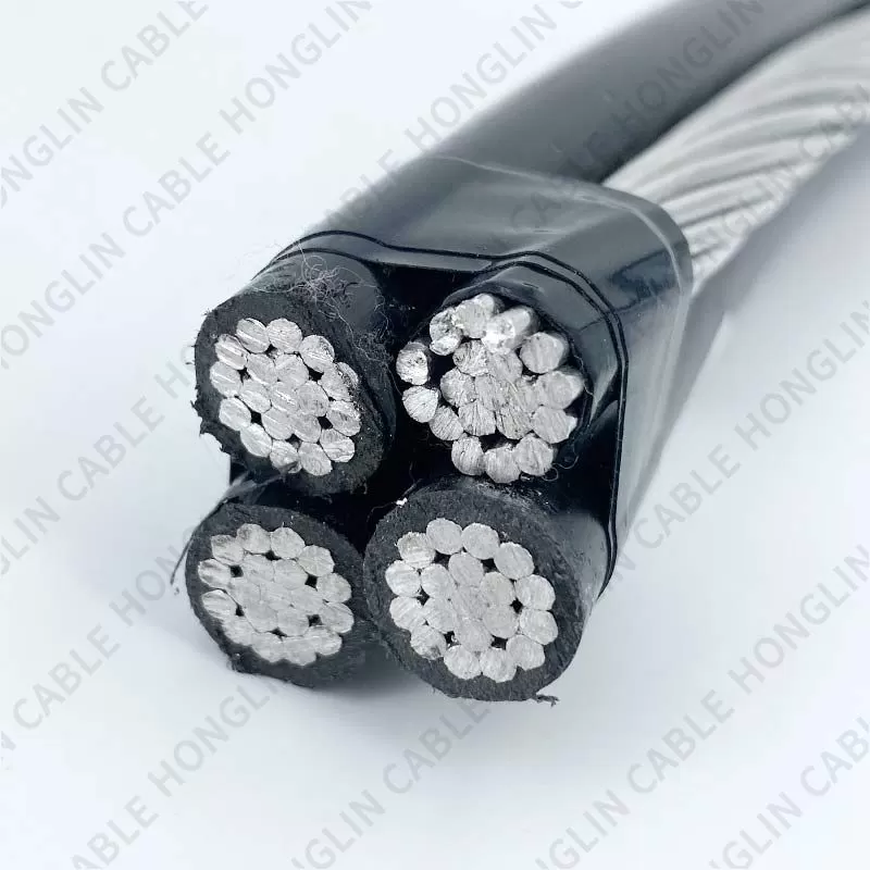 XLPE Insulated Aerial Bundle   4 core 16mm 35mm 70mm 95mm  overhead aluminum cable abc cable