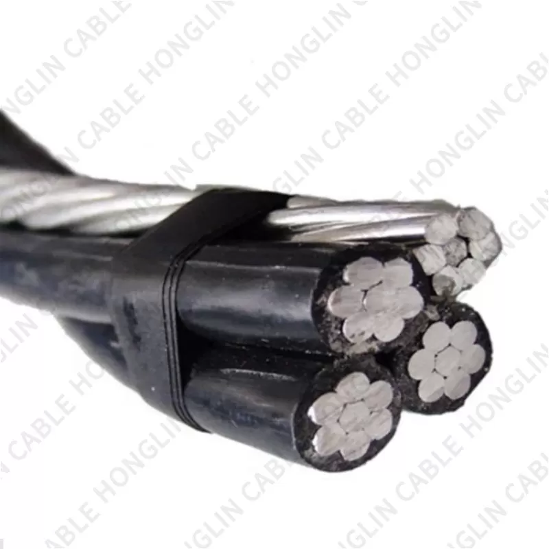 Duplex Triplex Quadruplex Aerial Bunched/Bundled Overhead XLPE/PVC/PE Insulated Aluminum ABC Cable