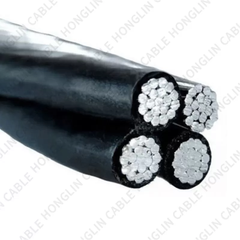 Duplex Triplex Quadruplex Aerial Bunched/Bundled Overhead XLPE/PVC/PE Insulated Aluminum ABC Cable