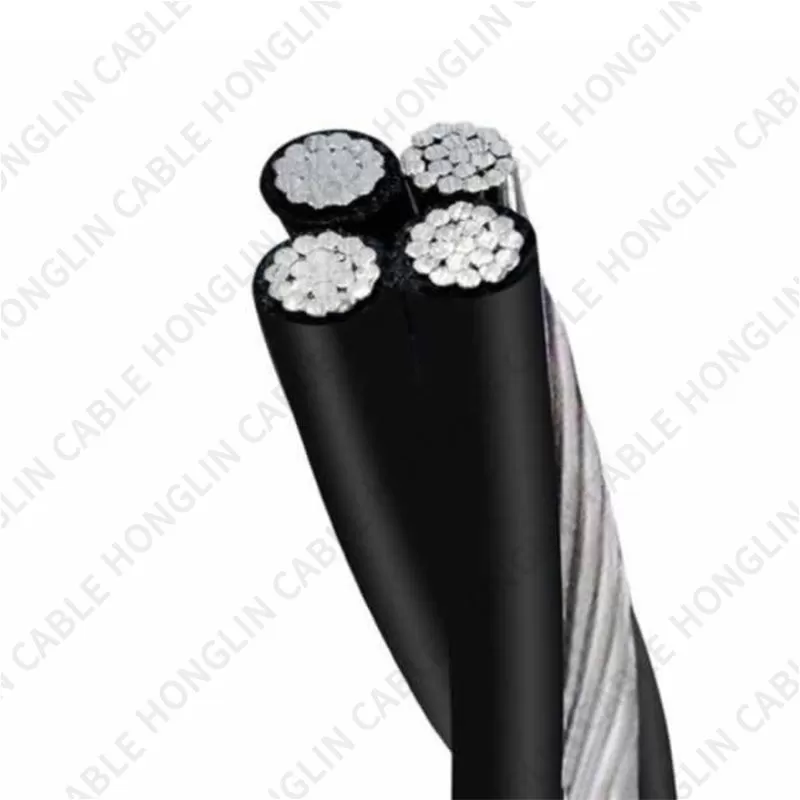 Duplex Triplex Quadruplex Aerial Bunched/Bundled Overhead XLPE/PVC/PE Insulated Aluminum ABC Cable