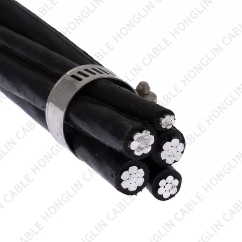 Duplex Triplex Quadruplex Aerial Bunched/Bundled Overhead XLPE/PVC/PE Insulated Aluminum ABC Cable