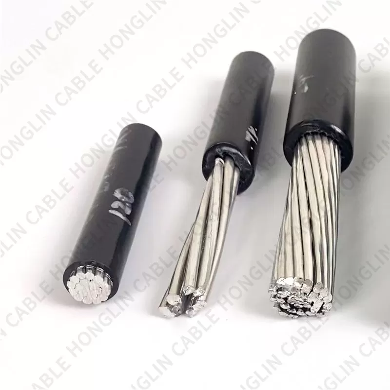 Single Core All Aluminum Stranded conductor PE/XLPE insulated ABC cable 50mm2 Covered Line Wire ACSR/AAC/AAAC XLPE or PE