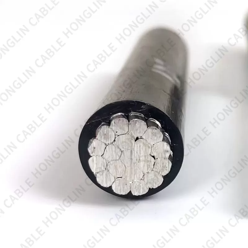 Single Core All Aluminum Stranded conductor PE/XLPE insulated ABC cable 50mm2 Covered Line Wire ACSR/AAC/AAAC XLPE or PE