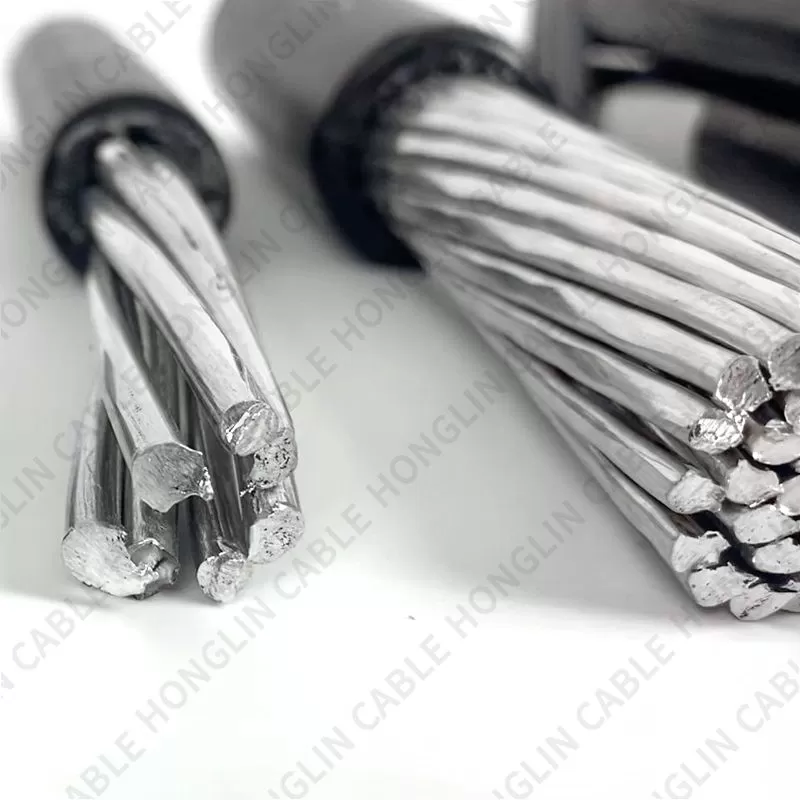 Single Core All Aluminum Stranded conductor PE/XLPE insulated ABC cable 50mm2 Covered Line Wire ACSR/AAC/AAAC XLPE or PE