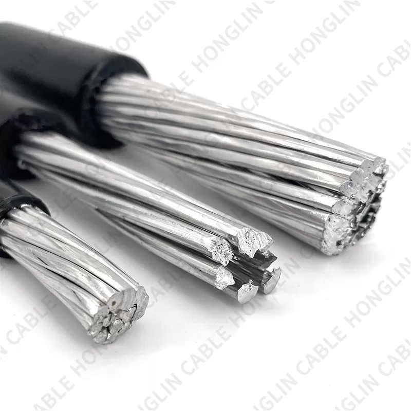 Single Core All Aluminum Stranded conductor PE/XLPE insulated ABC cable 50mm2 Covered Line Wire ACSR/AAC/AAAC XLPE or PE