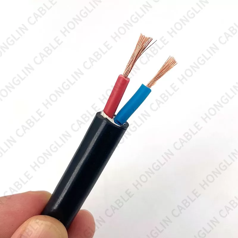 Copper Conductor Flexible Cable RVV, 2 Cores  Electrical Cable Wire H05VV-F Power Cable