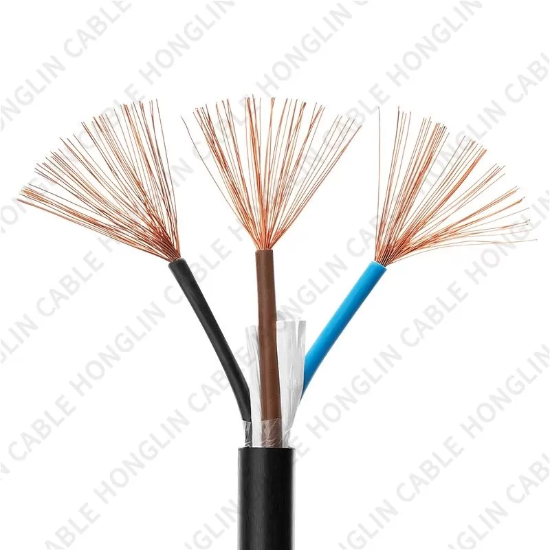 Electric Wire RVVP Copper Braided RVVP 2x0.5mm2  4 5 6 7 8 10 12 16 20 24 Core Power Cord  flexible Cable RVV/RVVP