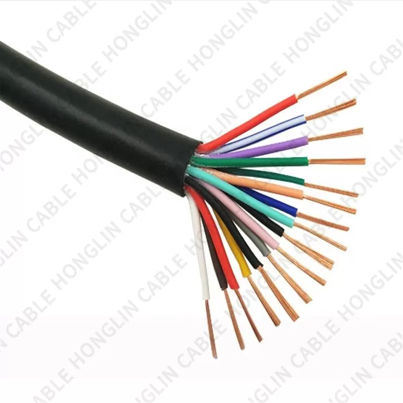 H05VV-F RVV/KVVR 0.3mm 0.5mm 0.75mm 1mm 1.5mm 10 12 16 20 24 30 core Copper Conductor Flexible Cable RVV PVC Electrical Cable Wire