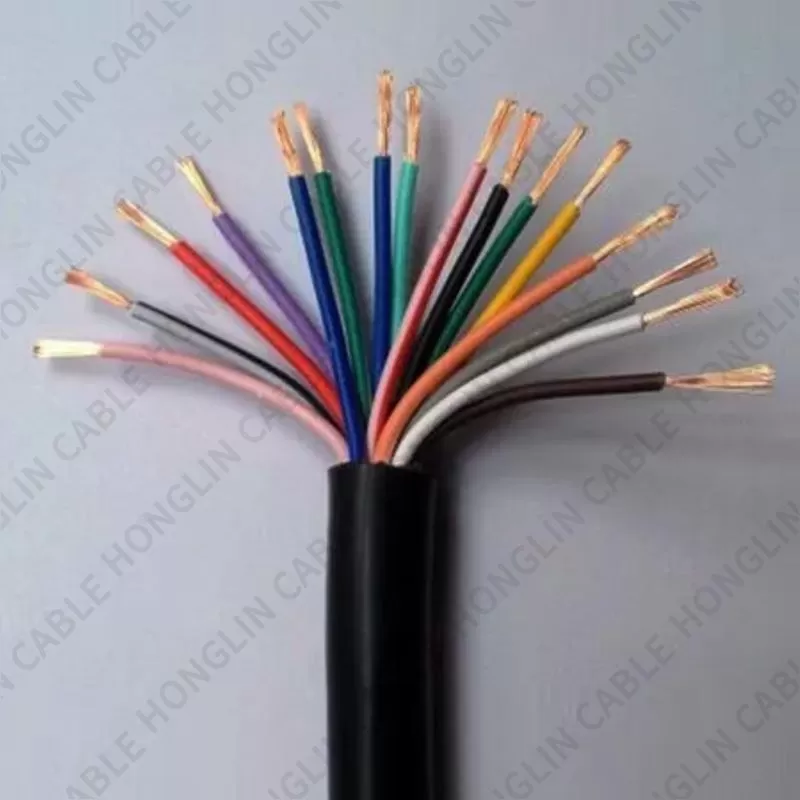 H05VV-F RVV/KVVR 0.3mm 0.5mm 0.75mm 1mm 1.5mm 10 12 16 20 24 30 core Copper Conductor Flexible Cable RVV PVC Electrical Cable Wire