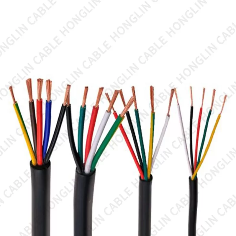 H05VV-F RVV/KVVR 0.3mm 0.5mm 0.75mm 1mm 1.5mm 10 12 16 20 24 30 core Copper Conductor Flexible Cable RVV PVC Electrical Cable Wire