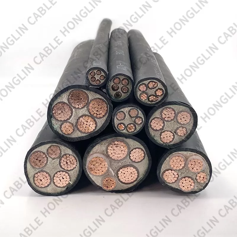 5 cores Low smoke halogen -free material WDZ WDZN YJV, YJY certified oxygen-free pure Copper core XLPE Insulate Power Cable