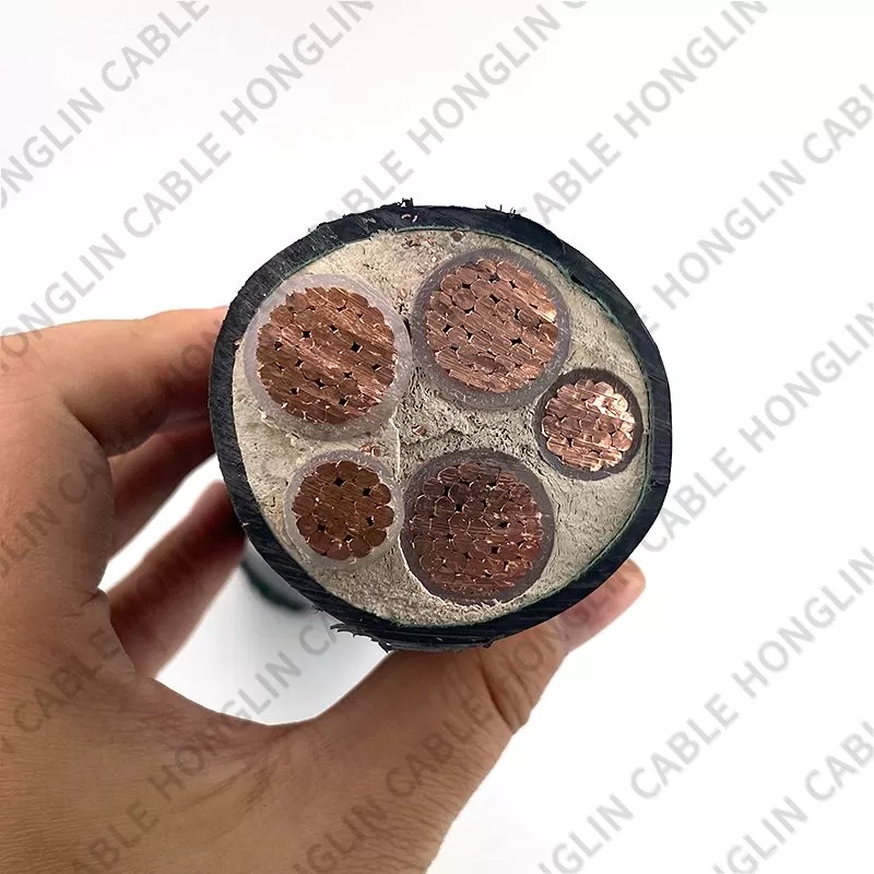 5 cores Low smoke halogen -free material WDZ WDZN YJV, YJY certified oxygen-free pure Copper core XLPE Insulate Power Cable