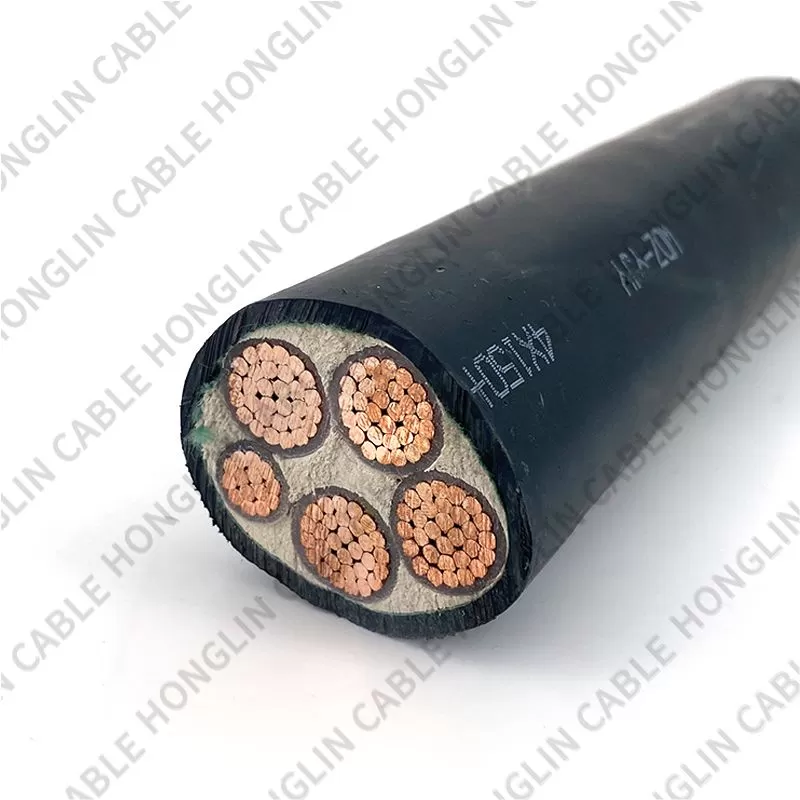 5 cores Low smoke halogen -free material WDZ WDZN YJV, YJY certified oxygen-free pure Copper core XLPE Insulate Power Cable