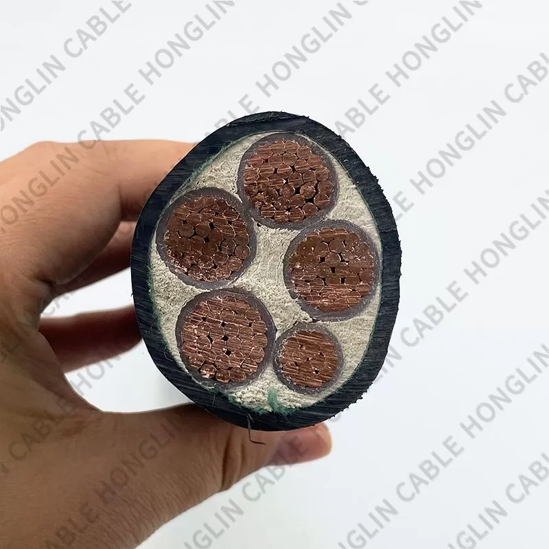 5 cores Low smoke halogen -free material WDZ WDZN YJV, YJY certified oxygen-free pure Copper core XLPE Insulate Power Cable