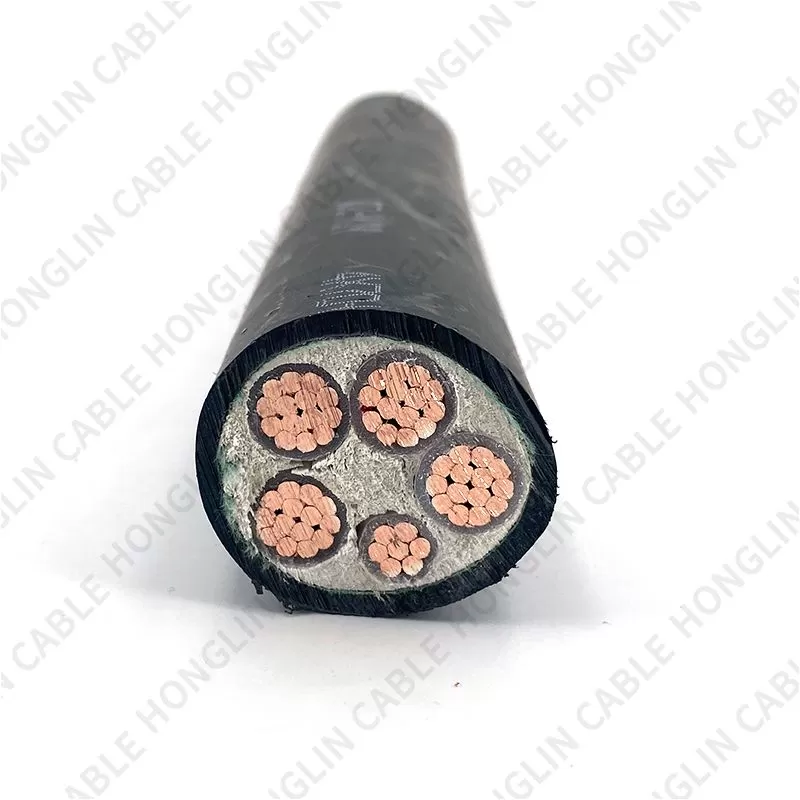 Low Smoke 0 Halogen Cross-Linked Polyethylene Insulation Power Cable 5 Core multiple specifications